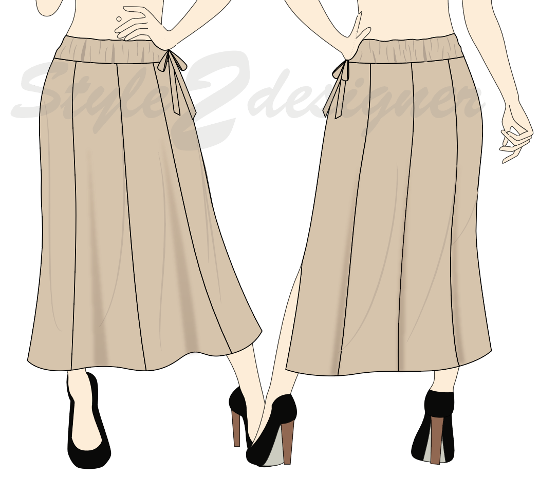4 Part Petticoat  4 Panel Saree In-Skirt PDF Pattern