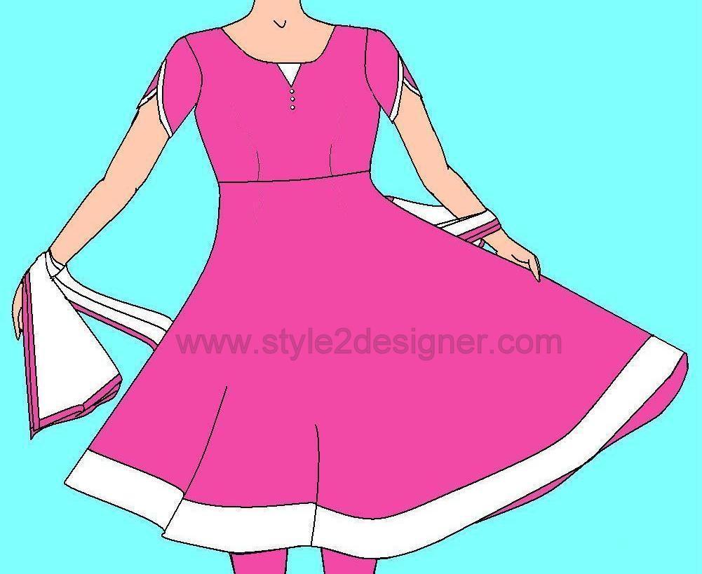 long frock cutting design