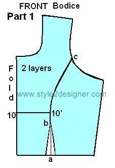 Half Paneled Anarkali Princess Cut Bodice - Draft / Sewing