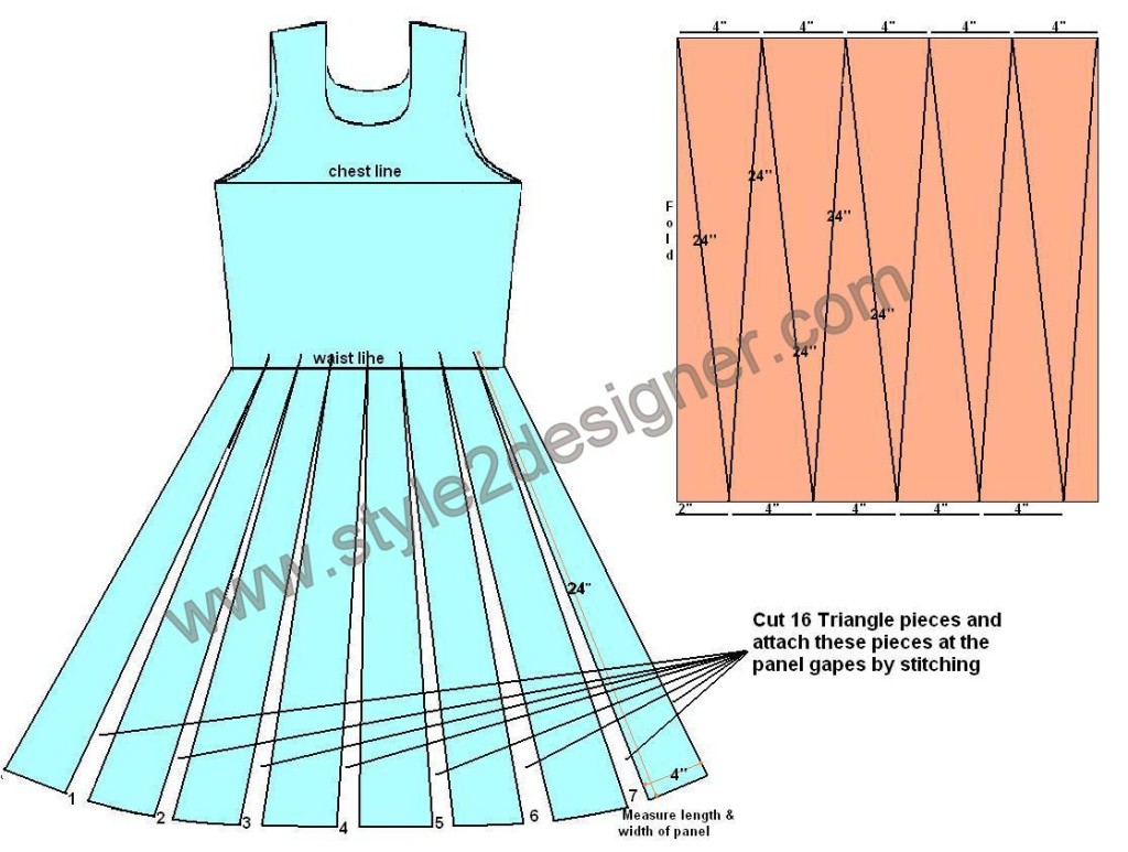 panel gown pattern